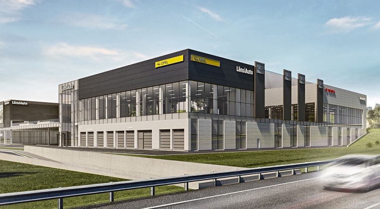 LänsiAuton uuden Espoon autotalon elementit Parmalta LänsiAuton uuden Espoon autotalon elementit Parmalta