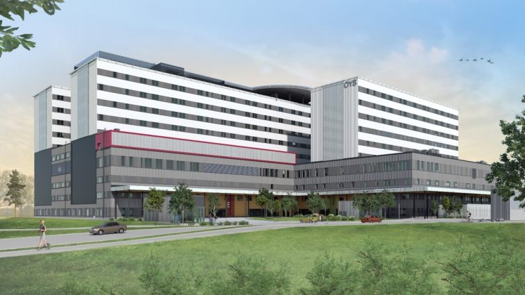 Oulun yliopistolliseen sairaalaan Consolis Rajavillen betonielementit Oulun yliopistolliseen sairaalaan Consolis Rajavillen betonielementit