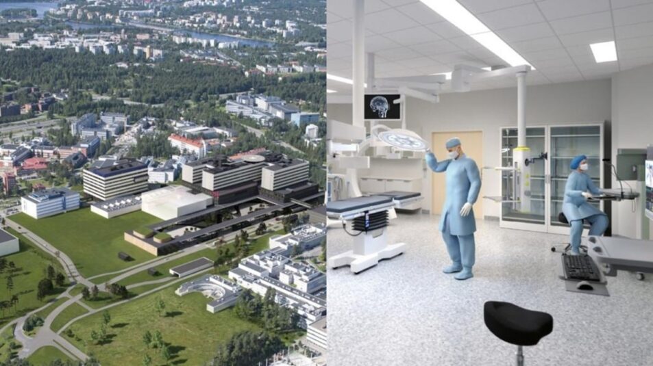 Oulun yliopistollisen sairaalan C-rakennukseenkin Consolis Parman elementit